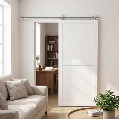 Sliding Door Hardware Kit Smooth Quiet 304 Stainless Steel for 180cm Track Sliver Tone