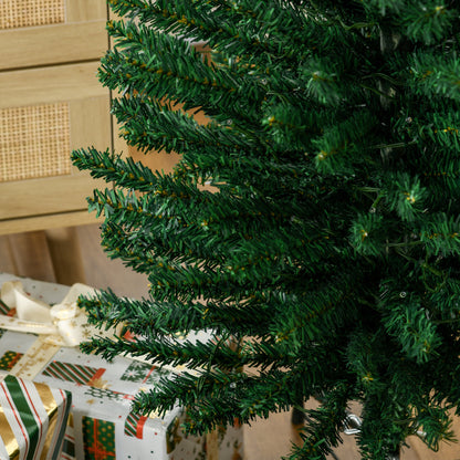 7.5' Artificial Prelit Christmas Trees Holiday Décor with Colourful LED Lights, Pencil Shape, Steel Base