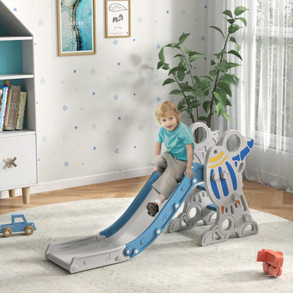 Space-Themed Baby Slide, Indoor Freestanding Kids Slide, for Ages 1.5-3 Years - Blue