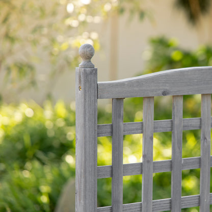 Garden Planters with Trellis for Climbing Vines, Wood Raised Beds for Garden, Flower Pot, Indoor Outdoor, Grey