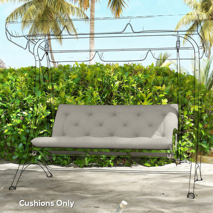 Garden Bench Cushion, 2 Seater Swing Chair Cushion, Seat Pad with Ties for Indoor and Outdoor Use, 110 x 120 cm