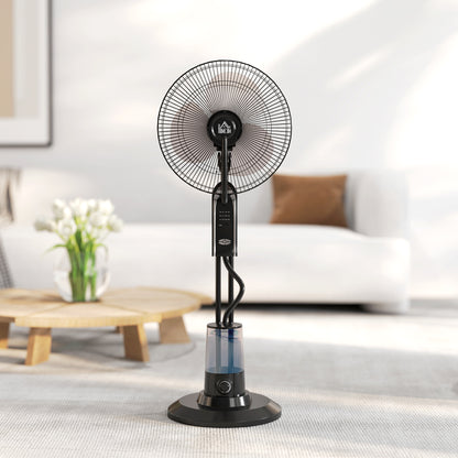 Pedestal Fan with Water Mist Spray, Spray Misting Fan with 70° Oscillation, Tilt Head, 3 Speeds, 3 Modes, Adjustable Mist