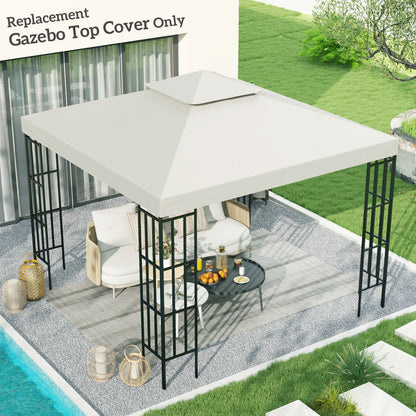 3 x 3 m Replacement Gazebo Canopy - Cream White