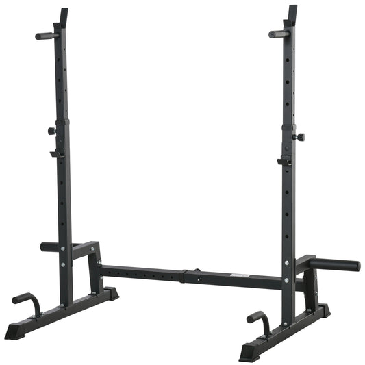 Multifunction Barbell Squat Rack Stand Heavy-Duty Strength Training Dumbbell Rack Adjustable Height Weight Lifting Bench Pres