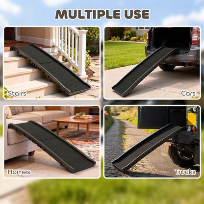 Foldable Dog Ramp with Frosted Anti-slip Surface, Portable & Lightweight, for Cars, Home, 155 x 38.5 x 15.5 cm