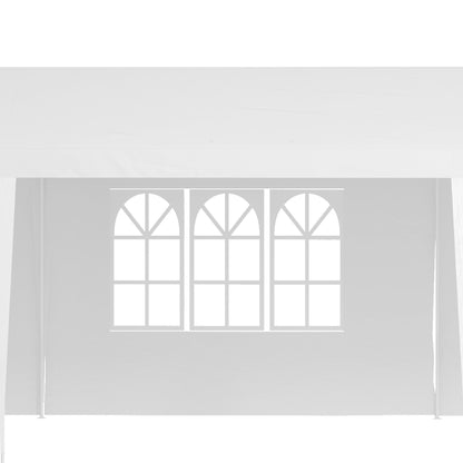 9 x 3 m Party Tent Gazebo Marquee Outdoor Patio Canopy Shelter with Windows and Side Panels Black
