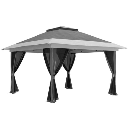 3.6 x 3.6m Pop-Up Gazebo, with Accessories - Grey