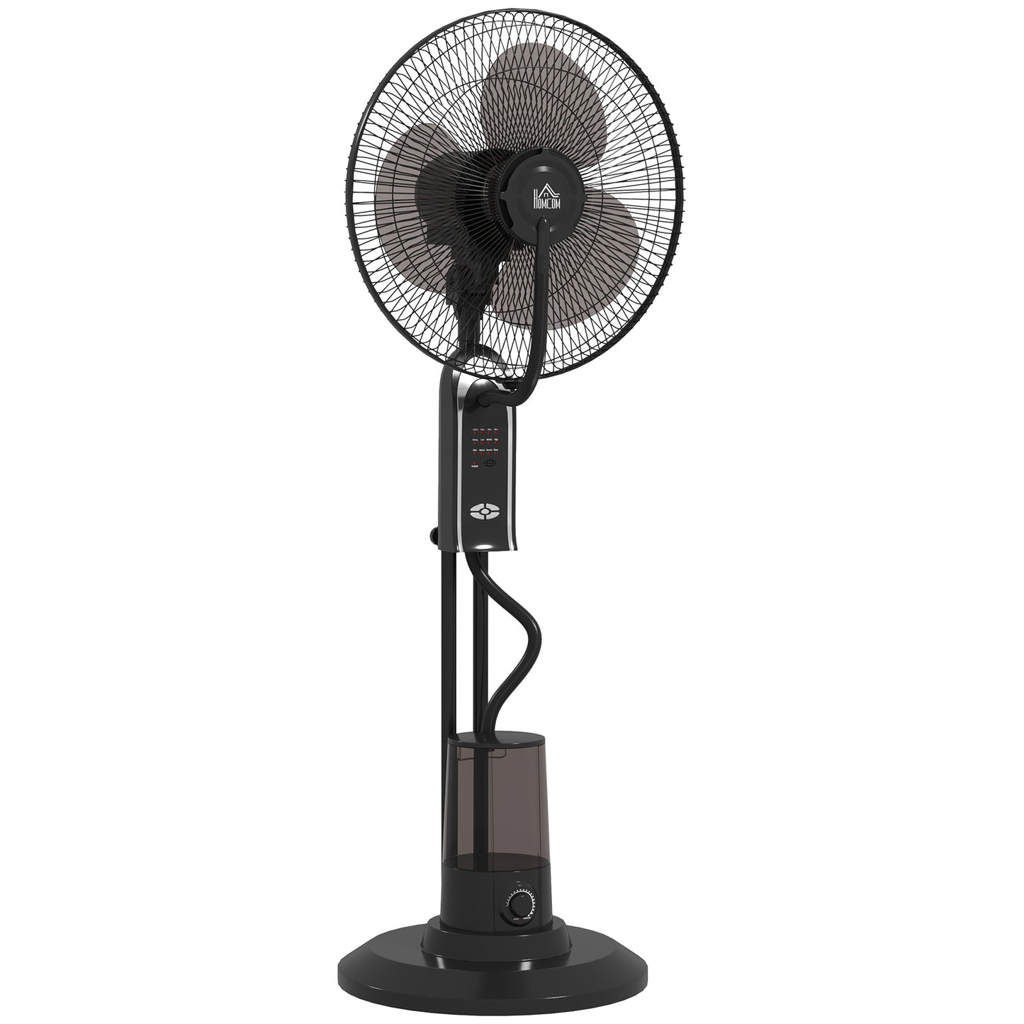 Pedestal Fan with Water Mist Spray, Spray Misting Fan with 70° Oscillation, Tilt Head, 3 Speeds, 3 Modes, Adjustable Mist