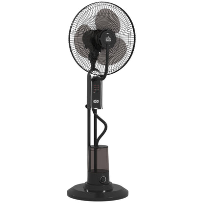 Pedestal Fan with Water Mist Spray, Spray Misting Fan with 70° Oscillation, Tilt Head, 3 Speeds, 3 Modes, Adjustable Mist