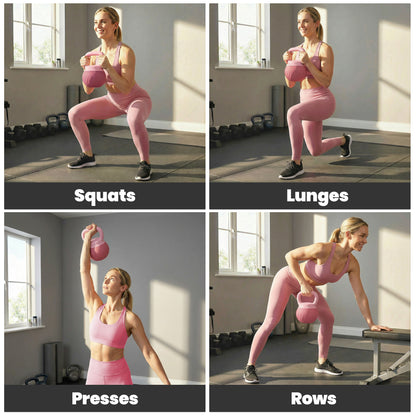 Soft Kettlebell, 8kg Kettle Bell with Anti-Slip Grip for Home Gym Weight Lifting and Strength Training