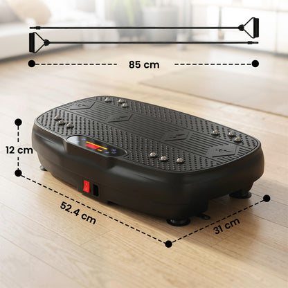 Vibration Plate Exercise Machine with 120 Speed Levels, 5 Programs, Quiet Vibrating Plate with Resistance Bands