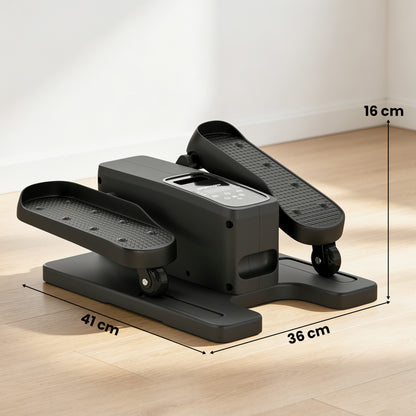Under Desk Elliptical Machine with Manual & Auto Modes, 12 Adjustable Speed, Remote Control & LED Monitor for Home