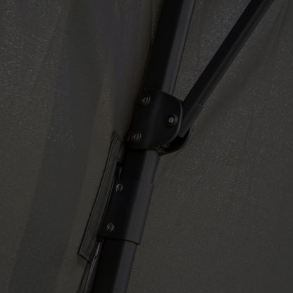Cantilever Parasol 360 Degree Rotation Angle Adjustment Outdoor Market Garden Umbrella - Dark Grey