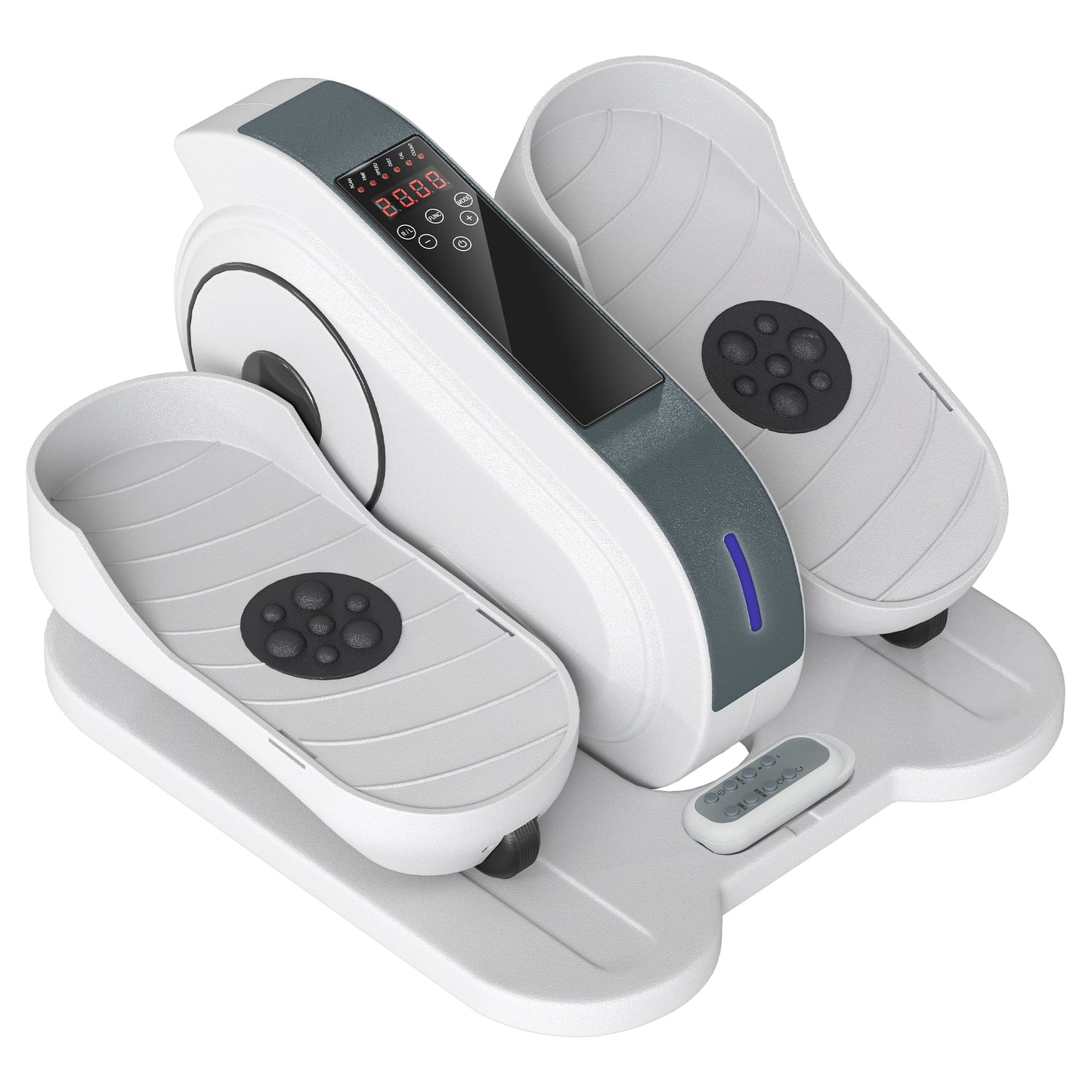Under Desk Elliptical Machine, Seated Pedal Exerciser, Mini Electric Elliptical Machine for Seniors with LCD Monitor
