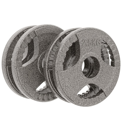 Set of 4 Cast Iron Weight Plate for 2 inch/5cm hole Dumbbell Handle Bar 15kg Dumbbell Plates Barbell Weight 2 x 5kg