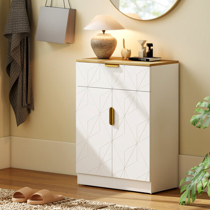 Sideboard Storage Cabinet, Modern Storage Cupboard with Drawer and Adjustable Shelf for Living Room, Kitchen, Dining Room