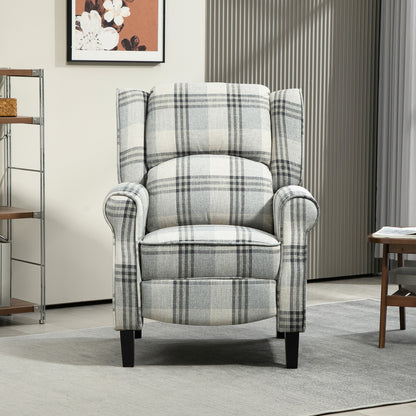 160° Reclining Armchair, with Footrest - Grey