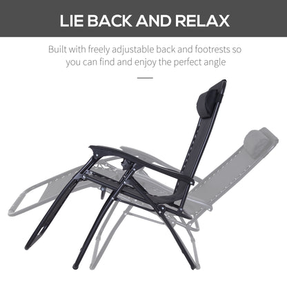 Zero Gravity Chair Metal Frame Texteline Armchair Outdoor Folding and Reclining Sun Lounger with Head Pillow for Patio Deckin