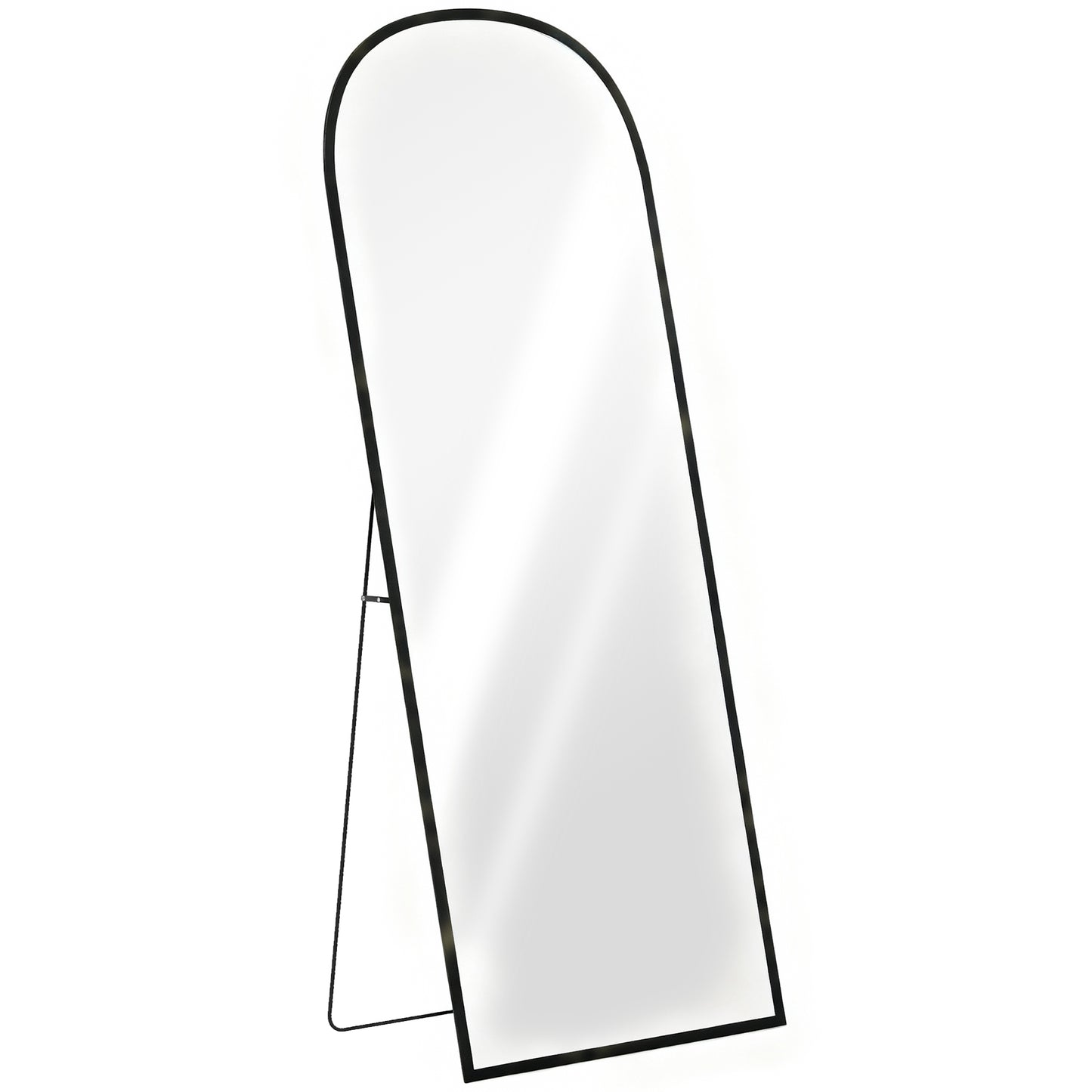165cm Aluminium Frame Standing Mirror - Black