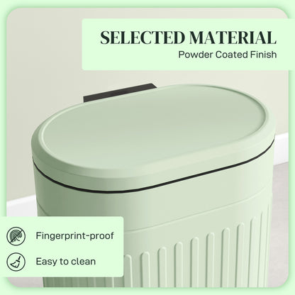 20L Metal Kitchen Bin, with Soft-Close Lid - Light Green
