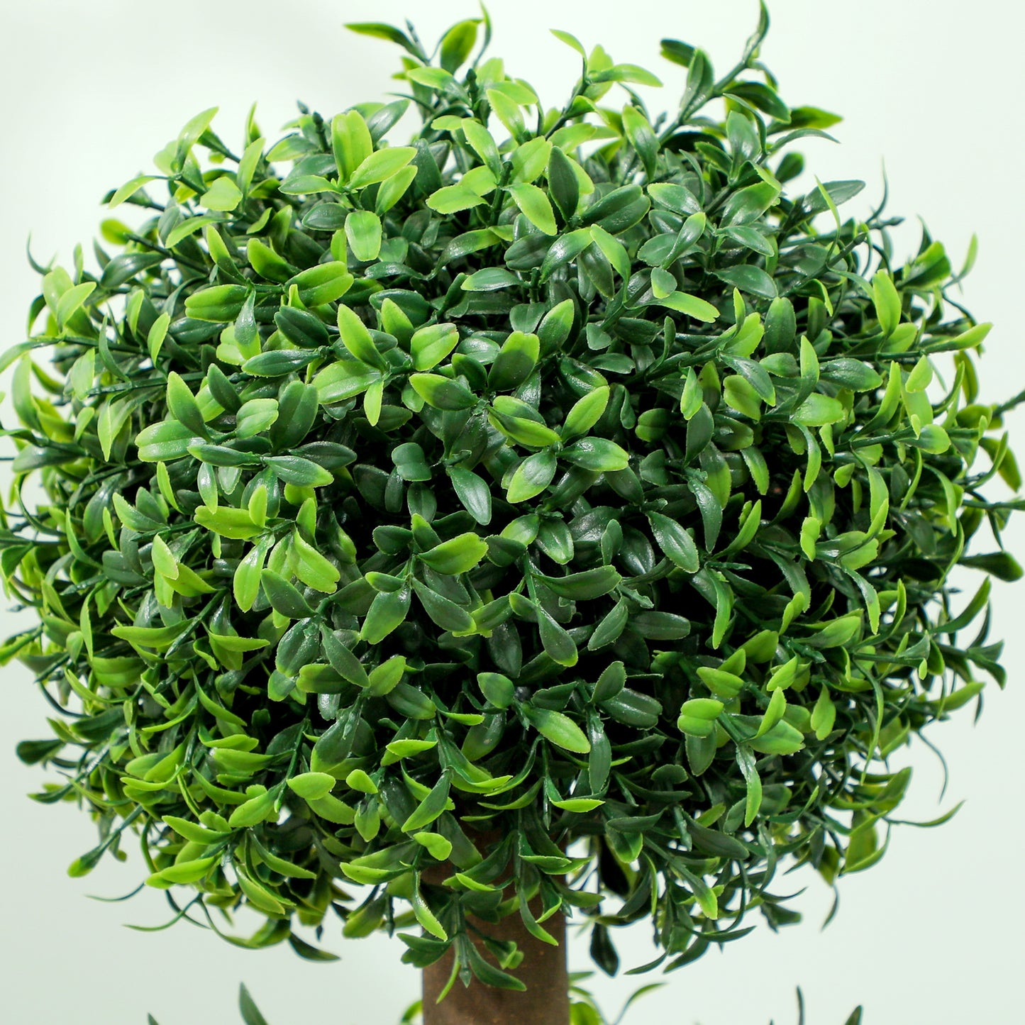 Set of 2 Decorative Artificial Trees, Topiary Ball-shaped Boxwood Trees in Pot, Fake Plants for Home Indoor outdoor Decor