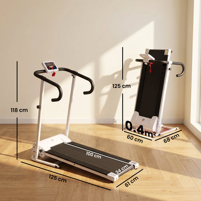 Folding Treadmill with Incline, Walking Pad Treadmill for Home, 1-10km/h Under Desk Running Machine