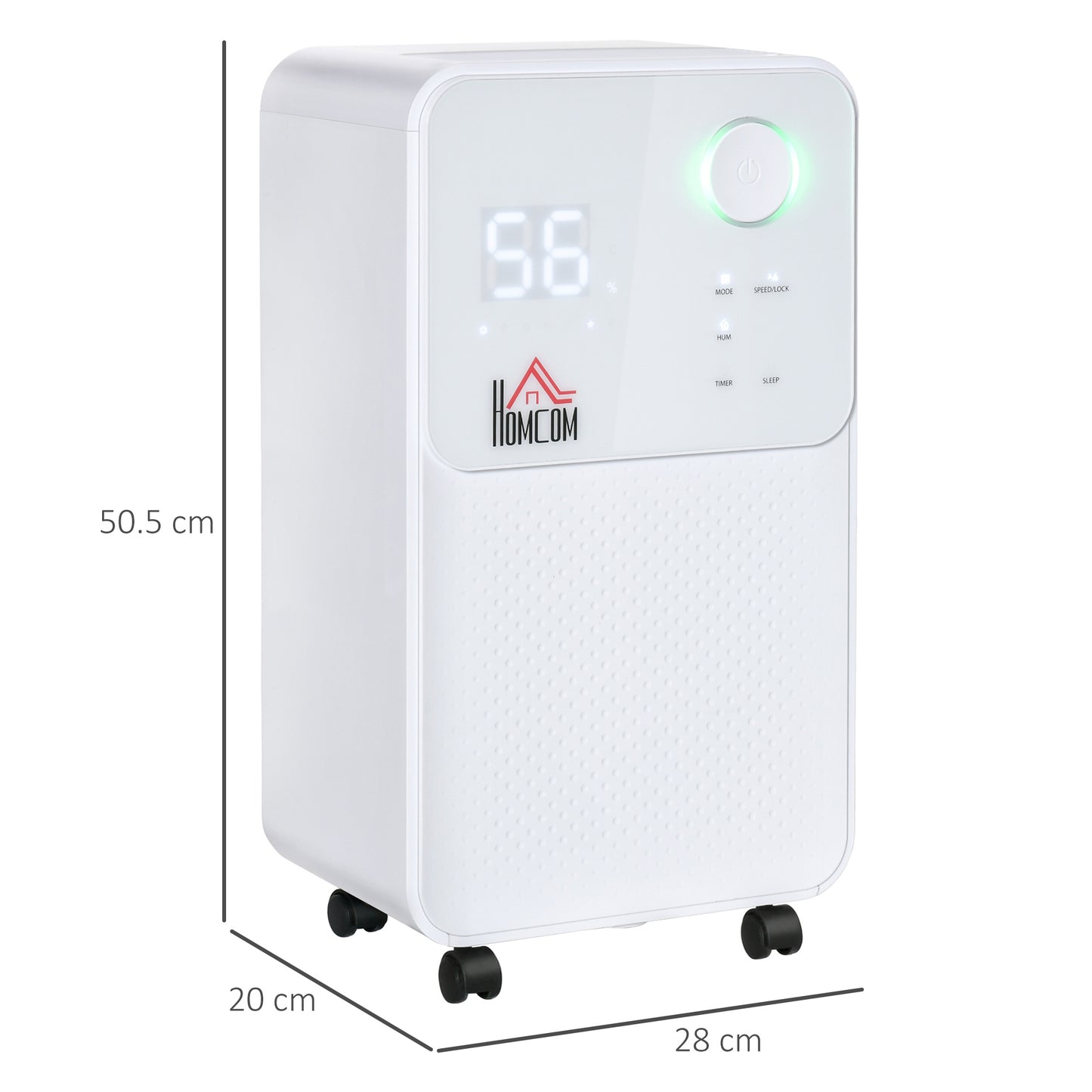 12L/Day Dehumidifier for Home, Laundry Room, Bedroom, Basement, Electric Moisture Air De-Humidifier with 4 Modes