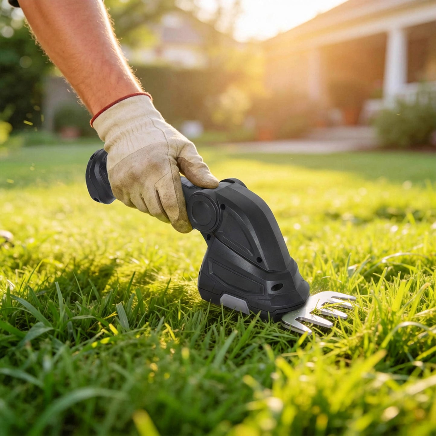 2-in-1 Cordless Hedge Trimmer & Grass Shear with 7.2V 2 x Rechargeable 2000mAh Batteries, 2 Changeable Blades