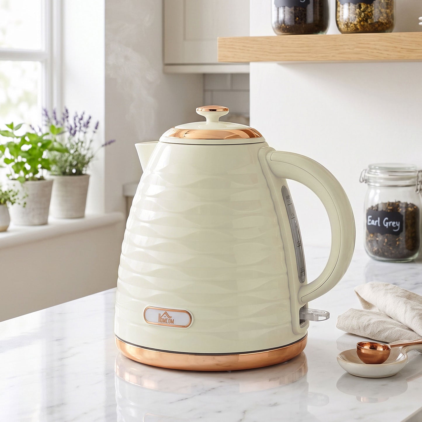 3kW Rapid Boil Honeycomb Kettle - Cream White