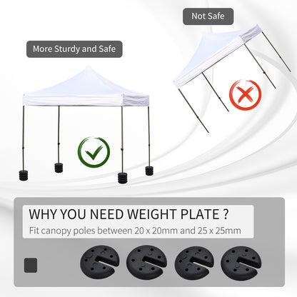 Pop up Canopy Weight Set of 4, Heavy Duty Sand Fillable Tent Leg Weights for Marquee Party Tent Canopy, Total 20kg