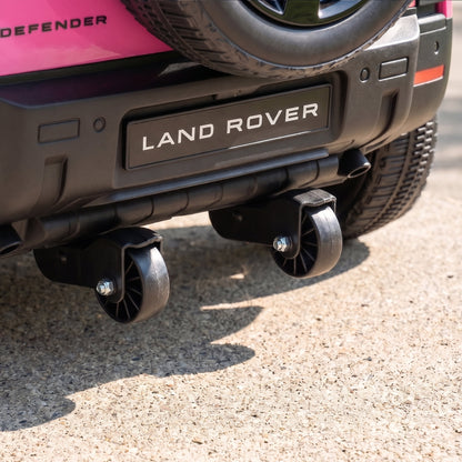 Land Rover Licensed 12V Kids Ride on Car with Remote, Suspension, Slow Start, 3 Speeds, Lights, Music, Horn, Pink
