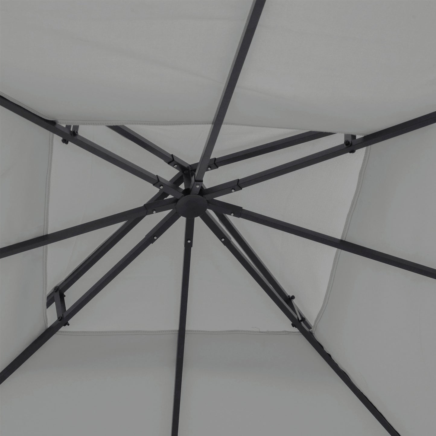 3(m) Gazebo Top Cover Double Tier Canopy Replacement Pavilion Roof Light Grey