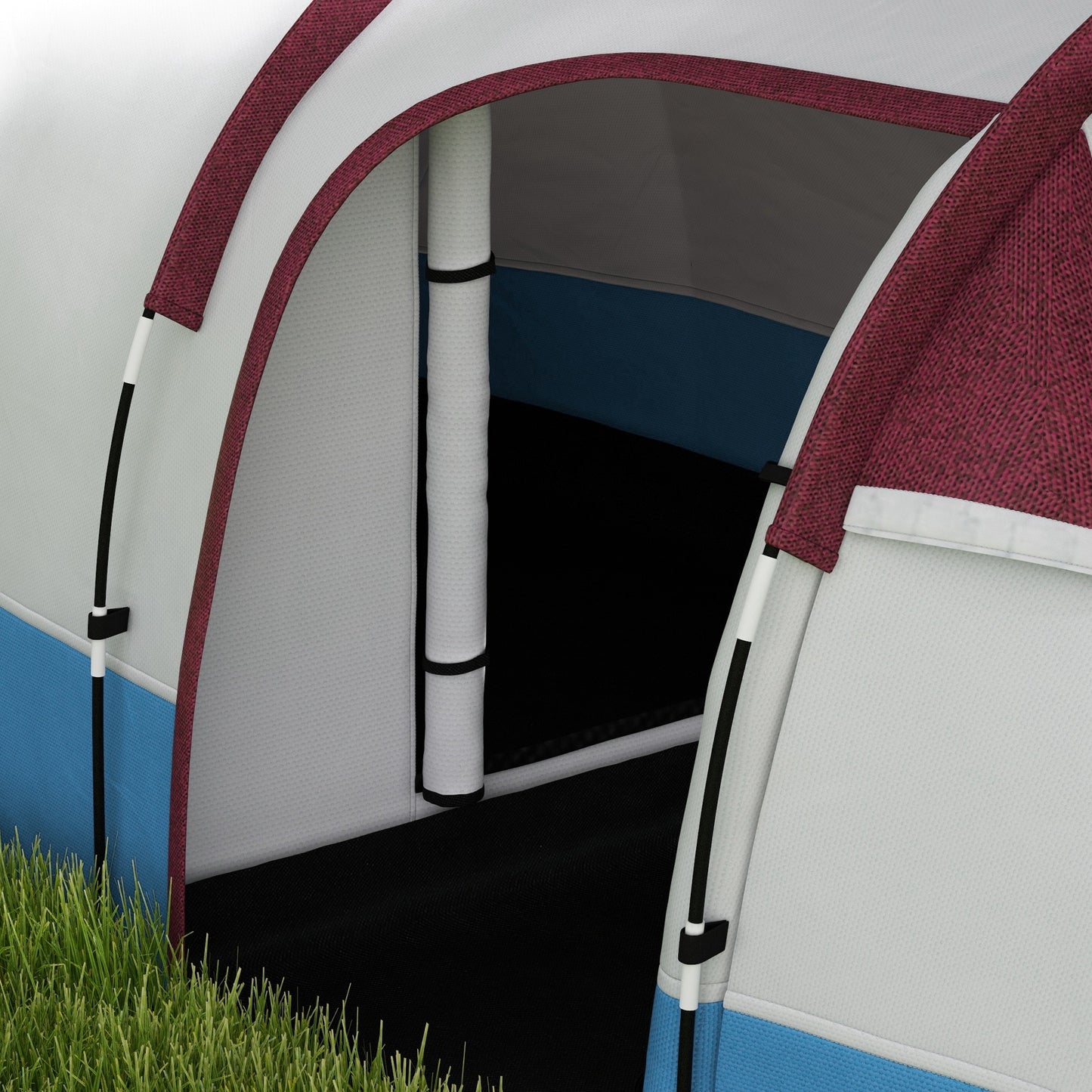 Two Man Two-Room Tent, with Porch and Accessories - Red