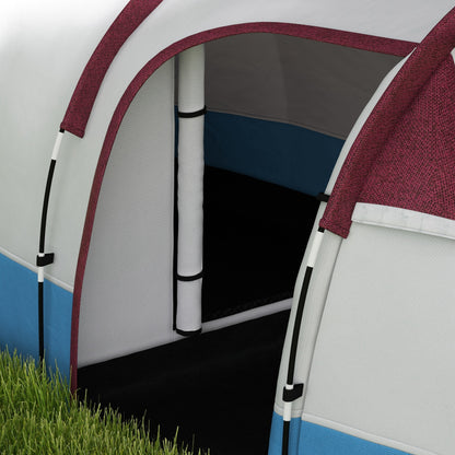 Two Man Two-Room Tent, with Porch and Accessories - Red