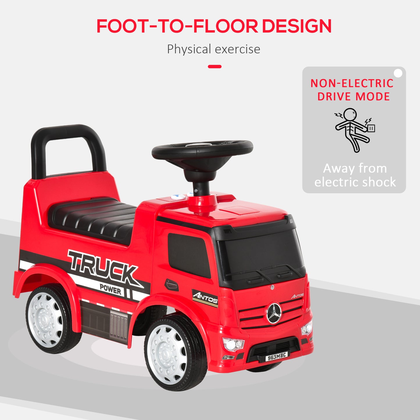 Compatible Kids Ride On Car Truck Mercedes Benz Licensed Toddler Foot To Floor Slider w/Under Seat Storage for 12