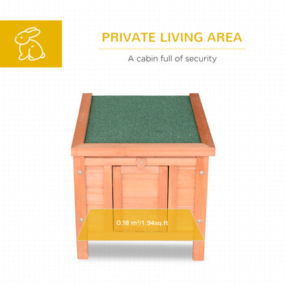 Wooden Rabbit Hutch Outdoor, Guinea Pig Hutch, Rabbit Hideaway, Cat House, Bunny Cage Small Animal House with Openable Roof