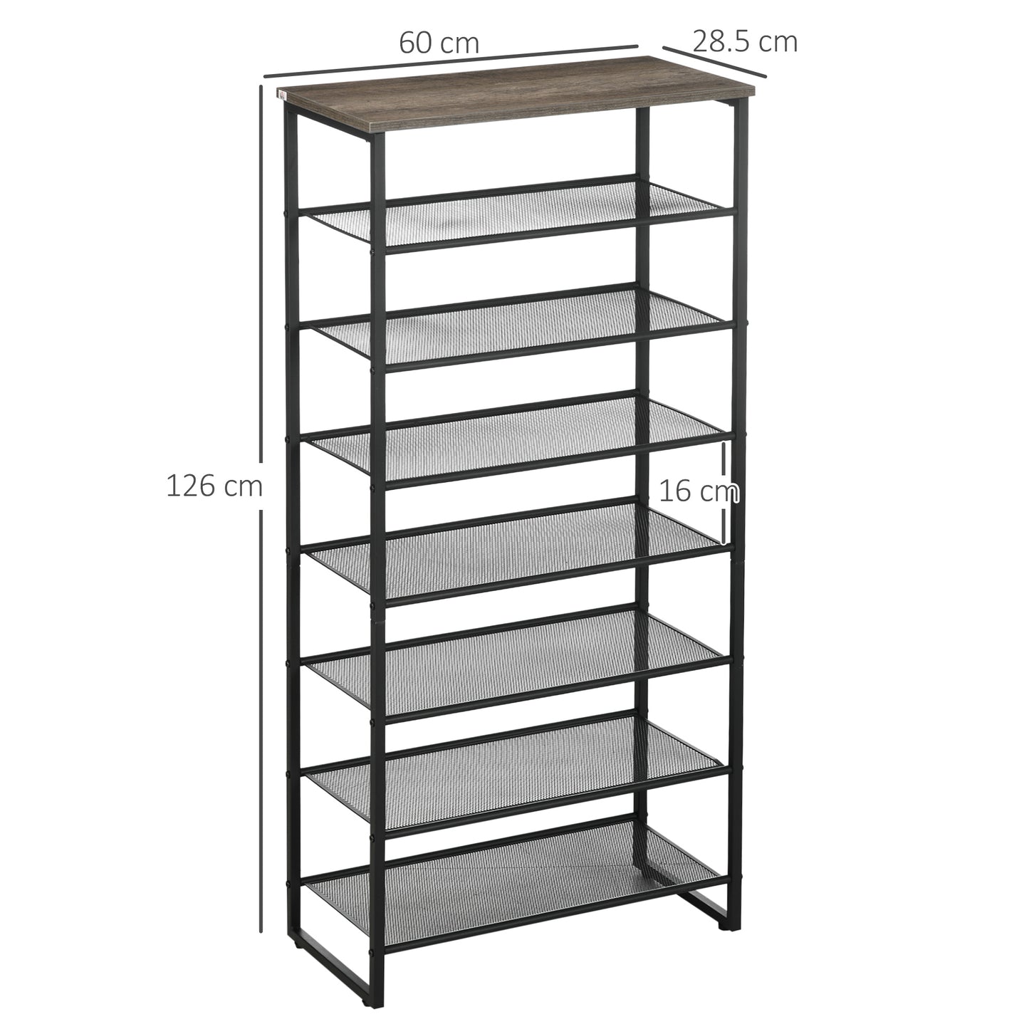 8-Tier Shoe Rack, Shoe Storage Organizer with Mesh Shelves