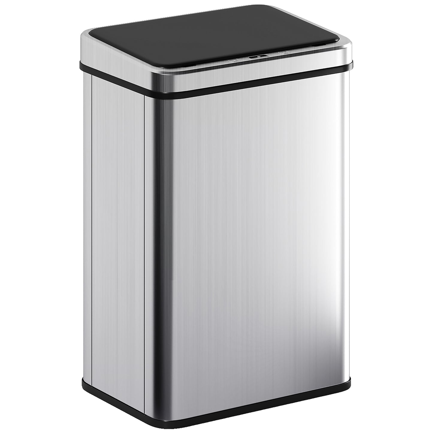 40L Sensor Bin with Soft-Close Lid, Stainless Steel Automatic Touchless Motion Sensor Kitchen Bin, Silver Tone