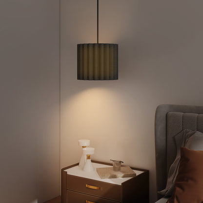 Linen Pendant Light, Bedside Ceiling Lamps with E27 Bulb, Modern Hanging Lights for Living Room, Bedroom, Kitchen, Hallway