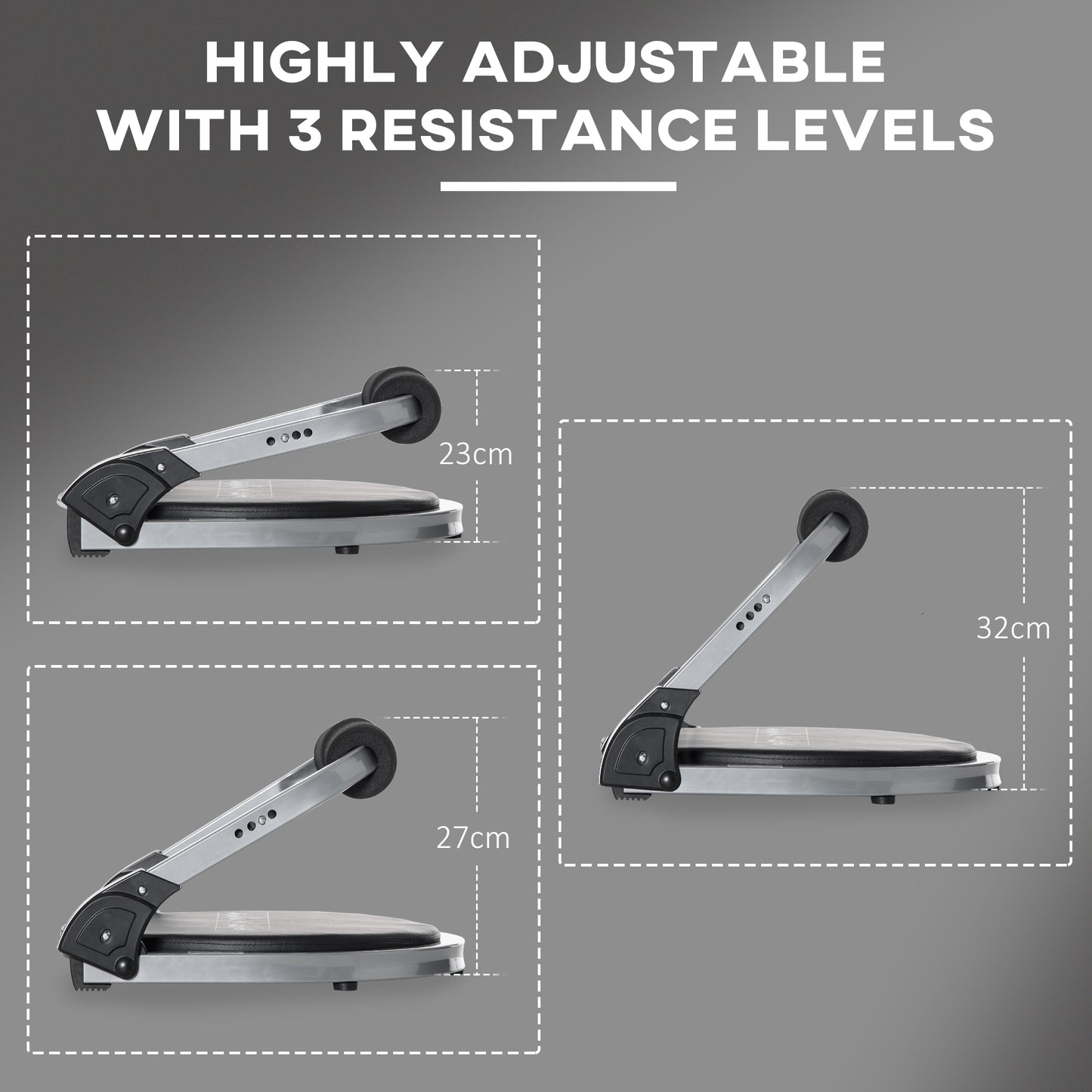 Abs Trainer, Ab Crunch Machine, Foldable Abdominal Trainer, Core Fitness & Whole Body Exercise Equipment for Home Gym