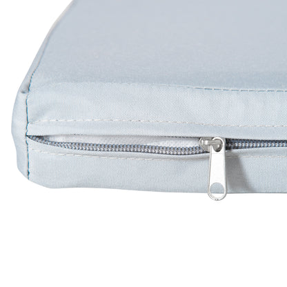 3 PCs Outdoor Seat Cushion for Rattan Furniture, Garden Furniture Cushions, Grey