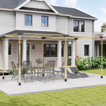 12PCS Pergola Kit, Pergola Brackets with 3-Way & 4-Way Corner Brackets for 9.6 x 9.6 cm (Actual 9.2 x 9.2 cm) Lumber