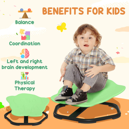 Elephant-Shaped Spinning Chair for Autism, 3-6 Years, Green