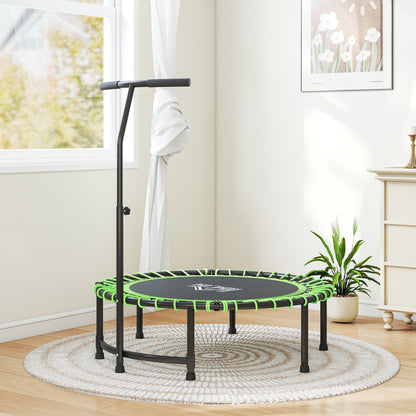 Mini Round Steel Frame Trampoline w/ Adjustable Handle, Green