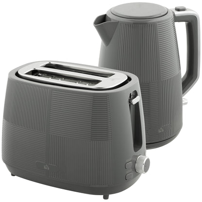 Kettle and Toaster Set, 1.7L 3000W Fast Boil Kettle & 2 Slice Toaster Kitchen Set with 7 Level Browning Controls, Defrost