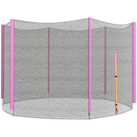 10ft Trampoline Net Replacement with 6 Plastic Pole Covers, Weather-Resistant Trampoline Netting Replacement
