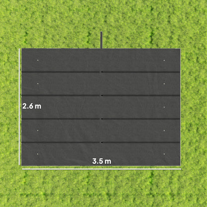 Retractable Pergola Cover, 3.5 x 2.6 m Replacement Canopy Fabric for 4 x 3 m Frame, Roof Top Only, Dark Grey