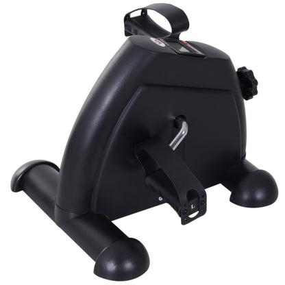Mini Exercise Bike, Portable Pedal Exerciser, Under Desk Bike with LCD Display for Legs and Arms Training, Black