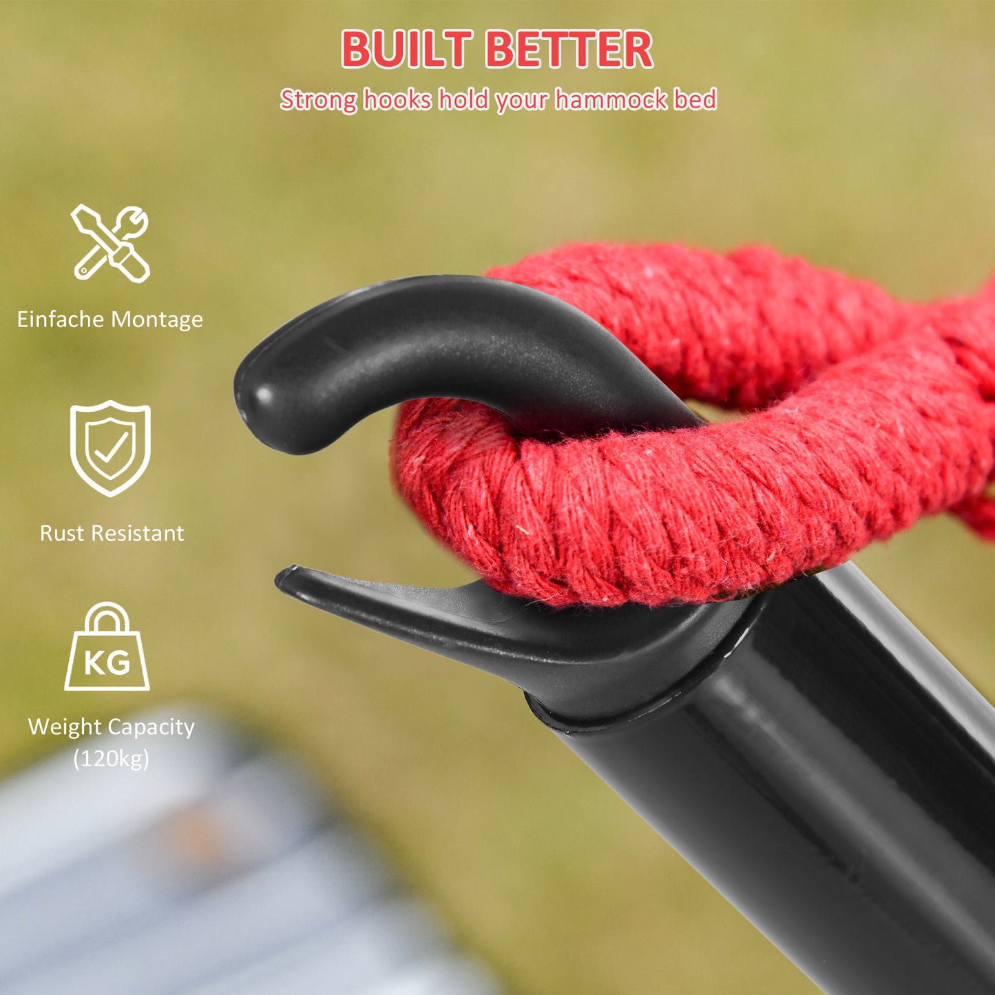 3(m) Universal Hammock Stand Metal Frame Garden Camping Picnic Outdoor Patio Replacement – Stand Only
