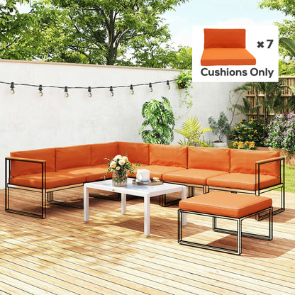 14-piece Dining Set Cushions - Orange